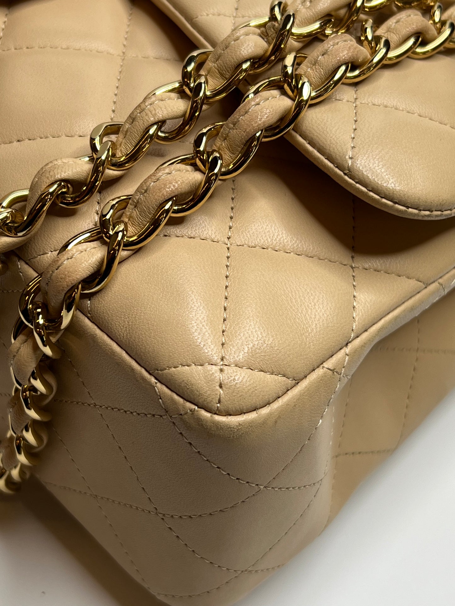 Chanel Double Flap Jumbo Nude