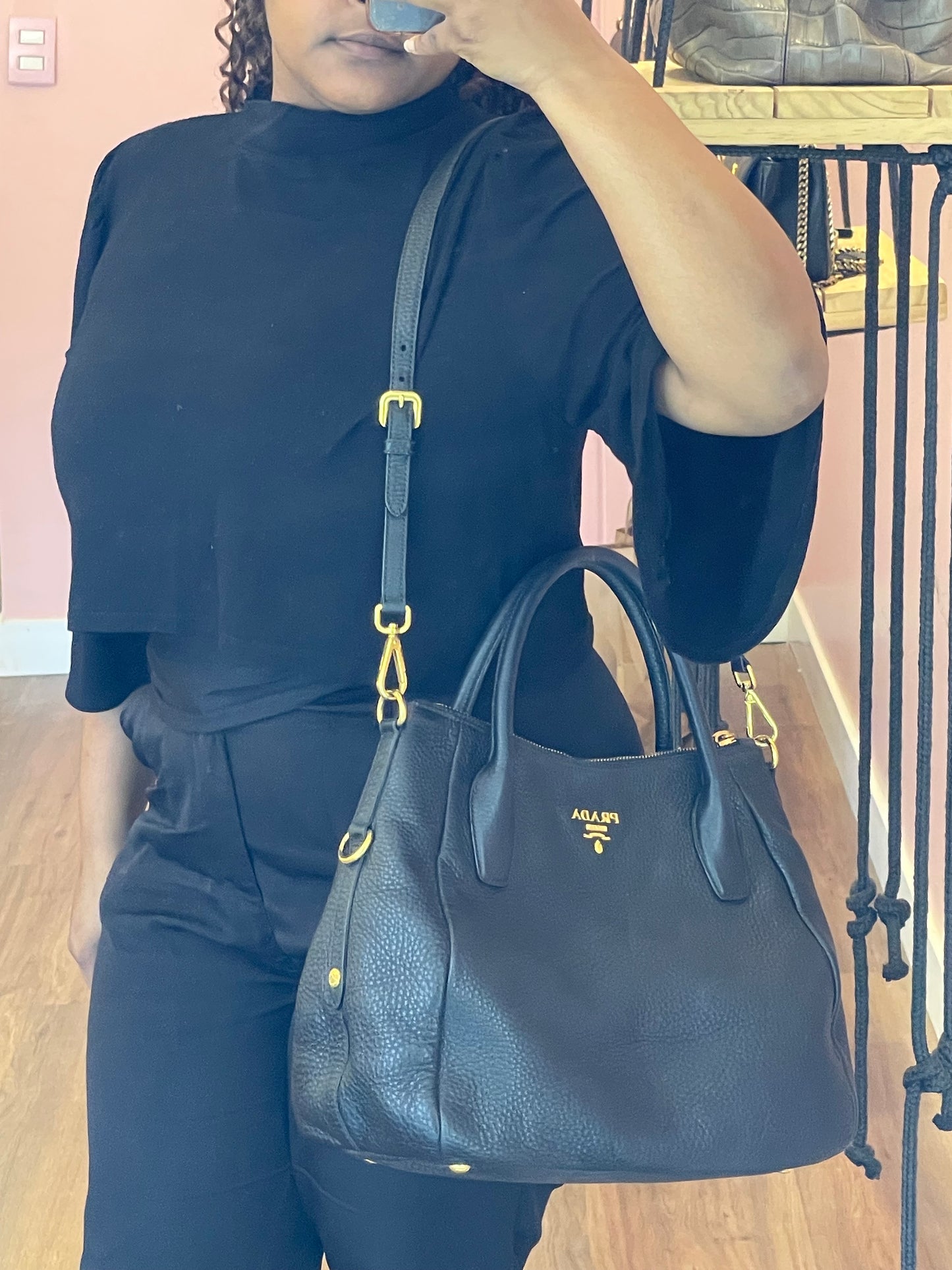 Prada Crossbody Leather Preta