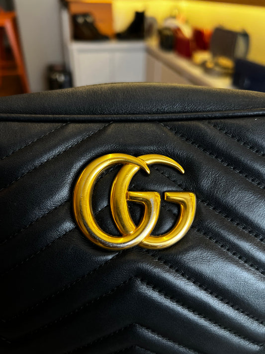 Gucci Marmont Camera bag Preta