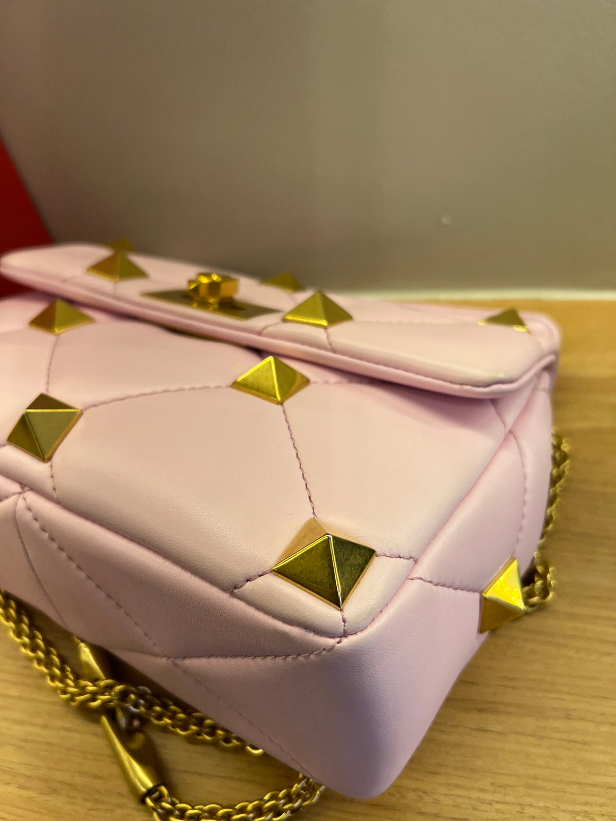 Valentino Roman Stud Média Rosa