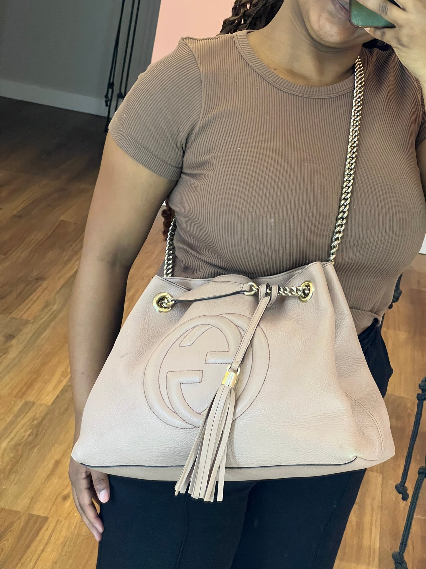 Gucci Soho Chain Nude