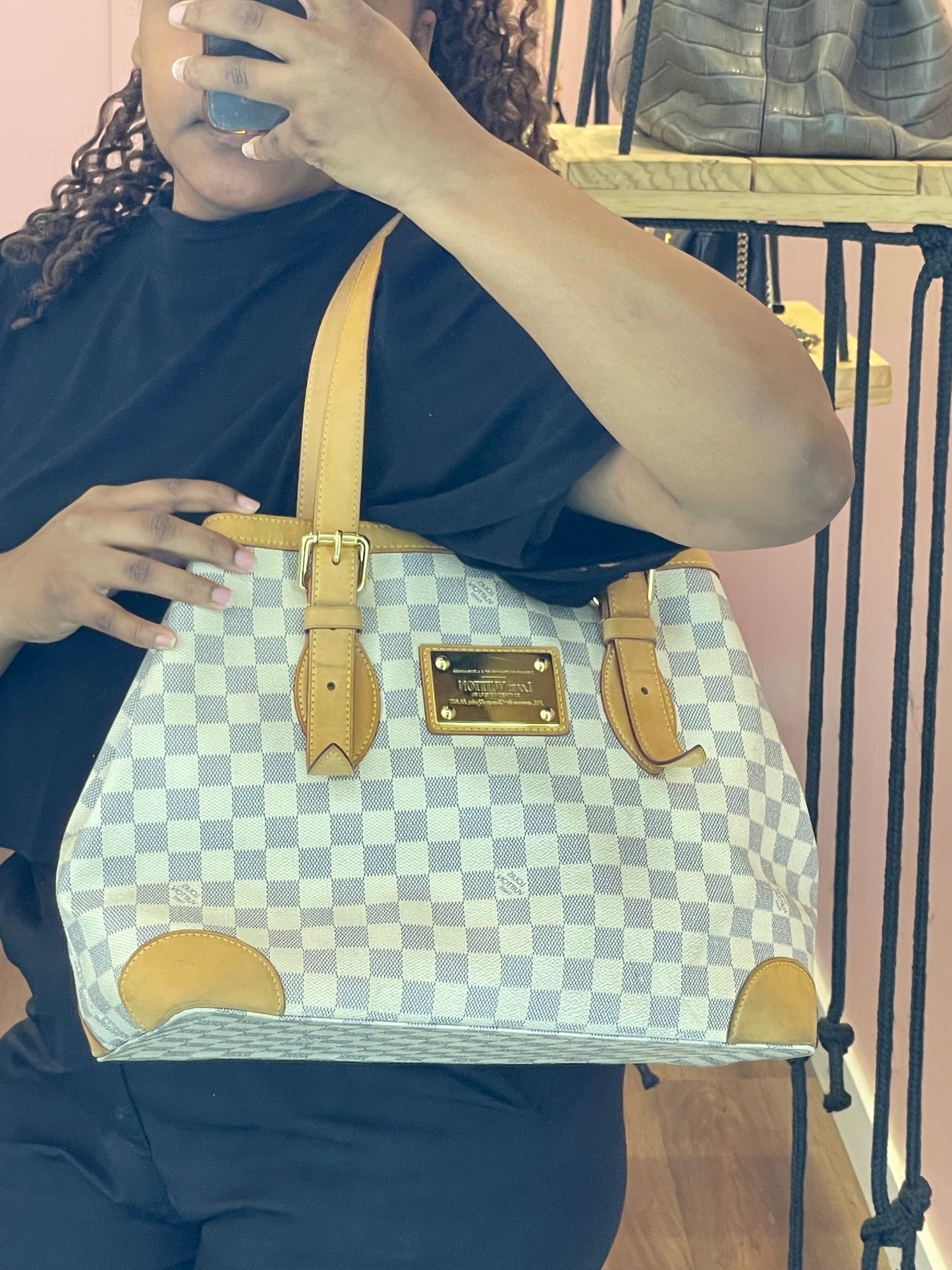 Louis Vuitton Hampstead Damier Azur MM