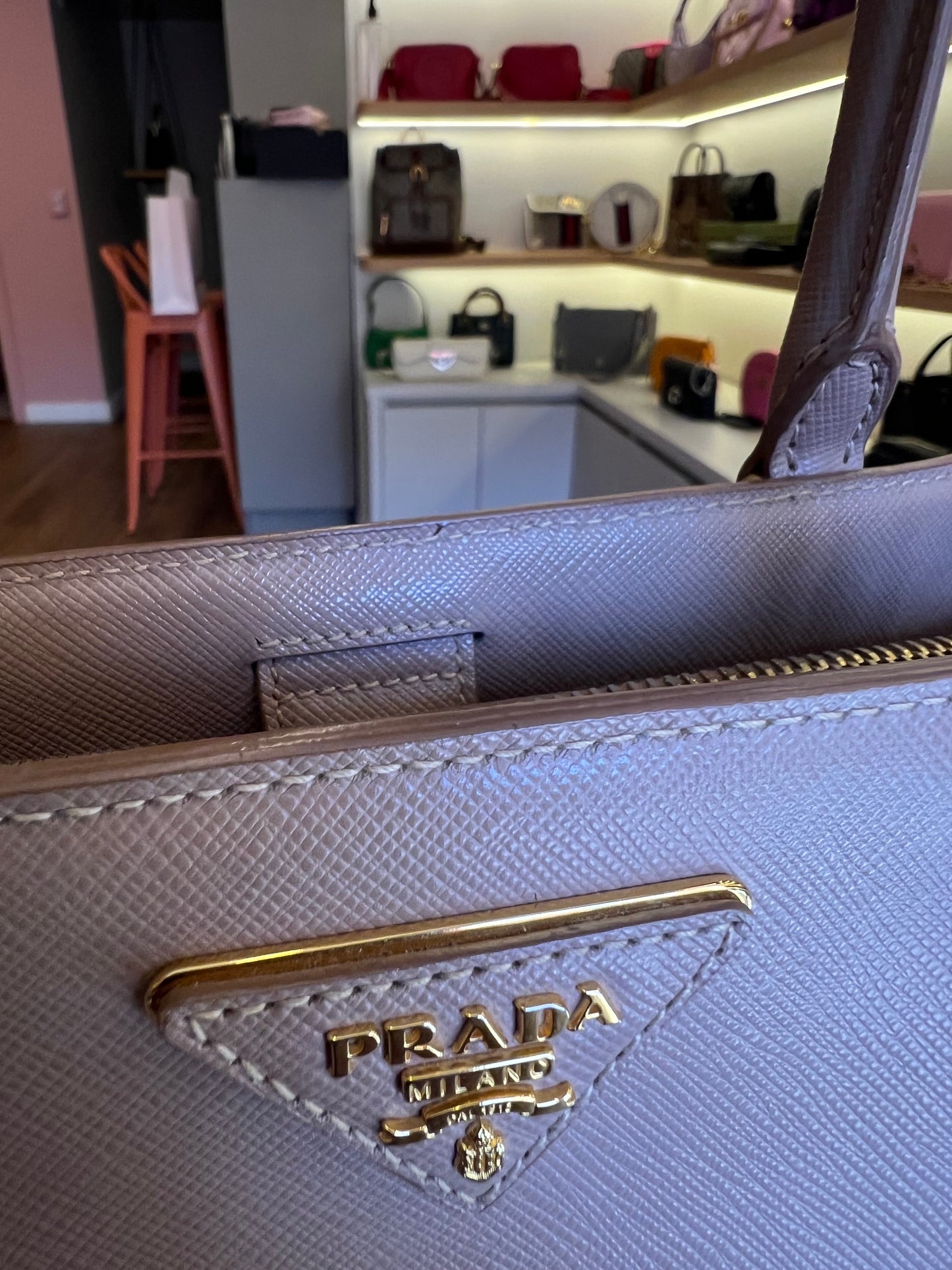 Prada Galleria Saffiano Nude