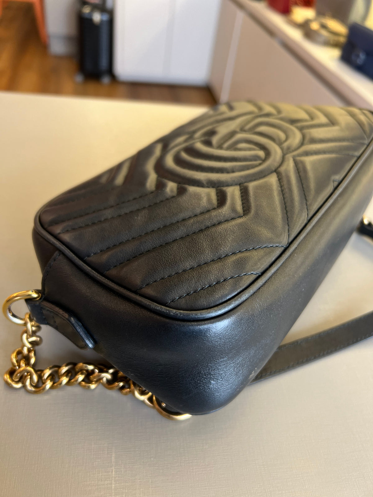 Gucci Marmont Camera bag Preta