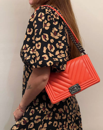 Chanel Boy Medium Laranja
