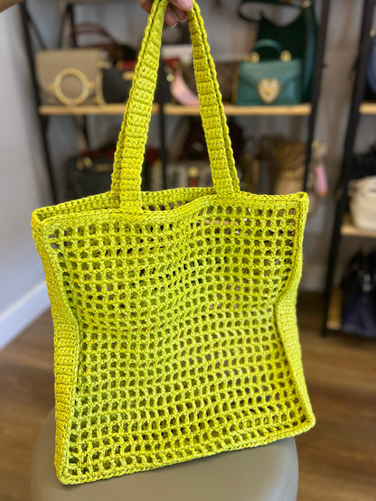 Prada Raffia Tote bag Verde