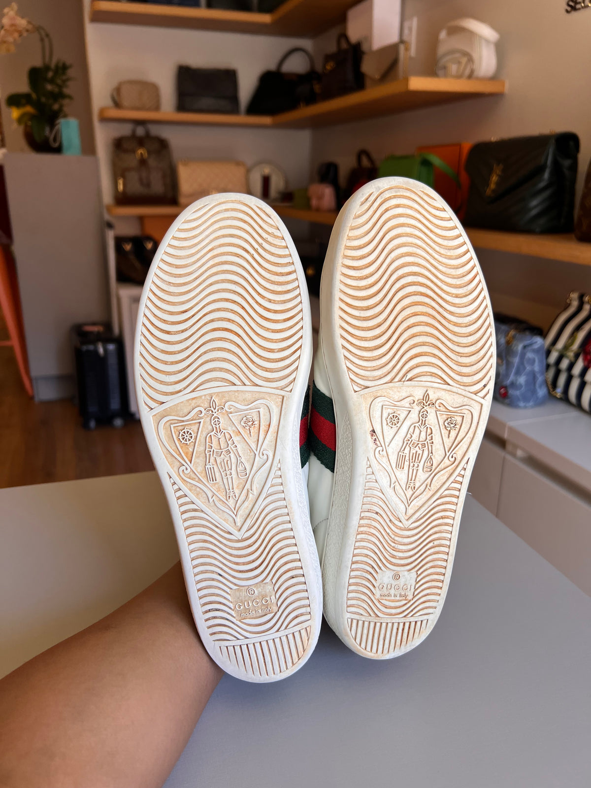 Tenis Gucci Ace Web Pearl