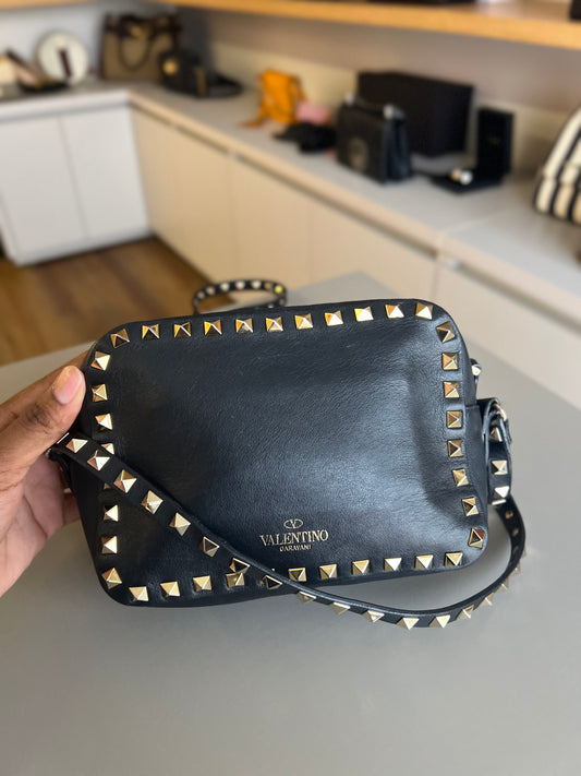 Valentino Garavani Rockstud Camera bag Preta
