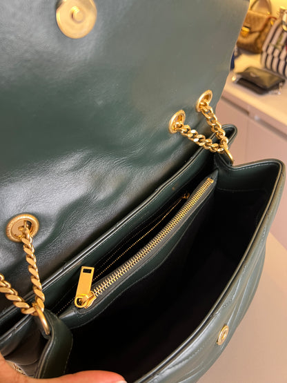 Saint Laurent Loulou Matelassê Verde