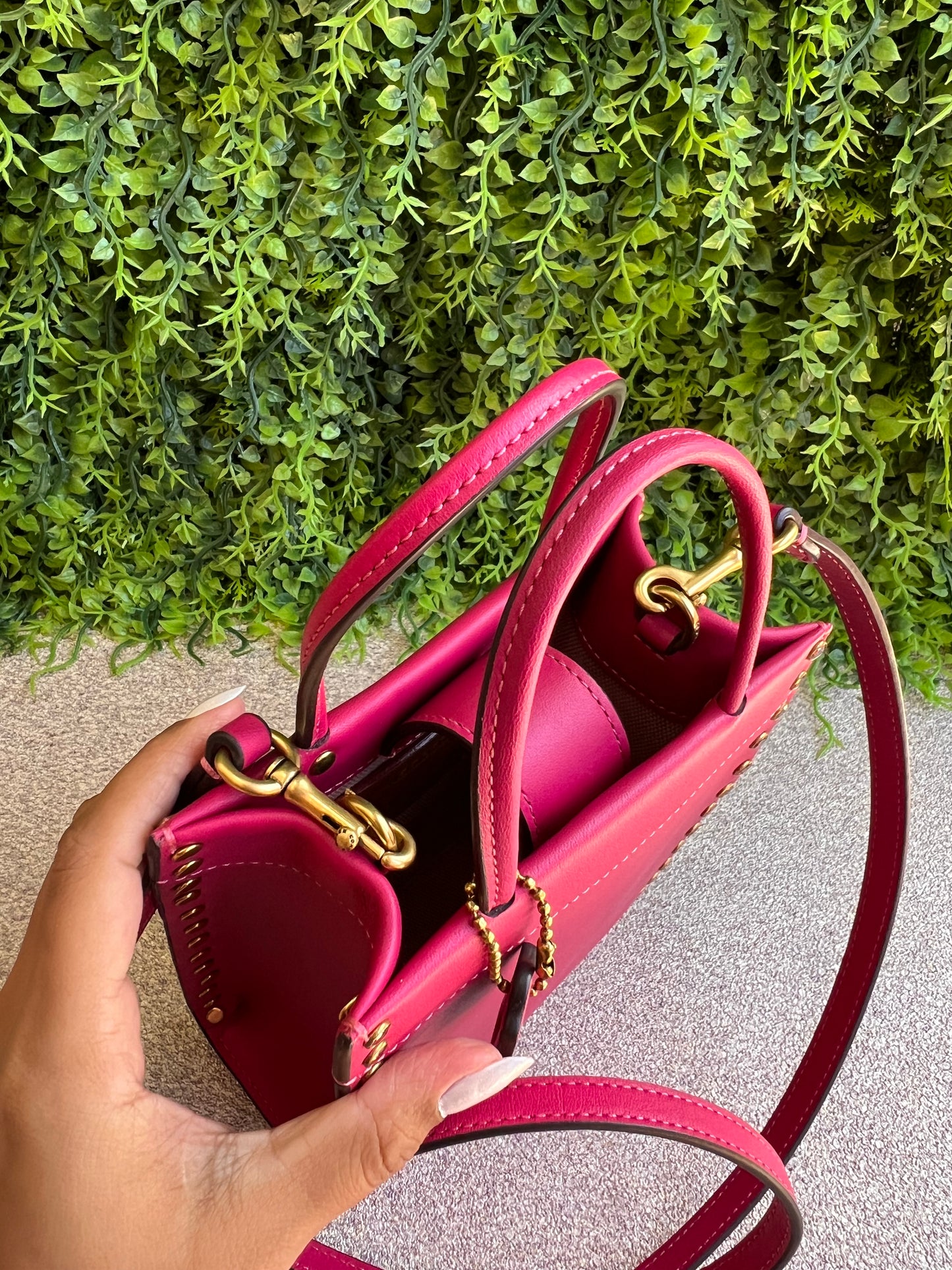 Coach Mini Cashin Tote Rosa