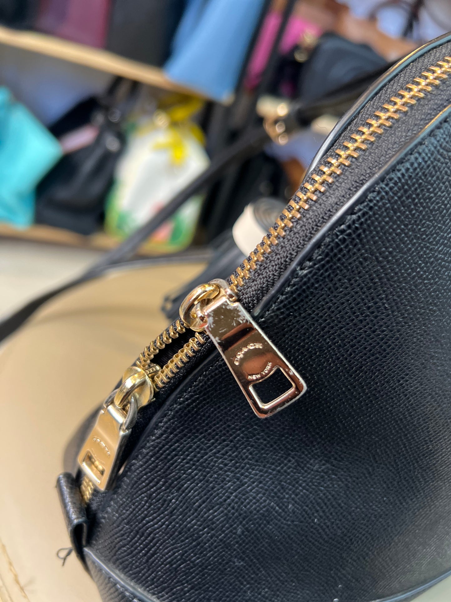 Coach Sierra Satchel em Couro Preto