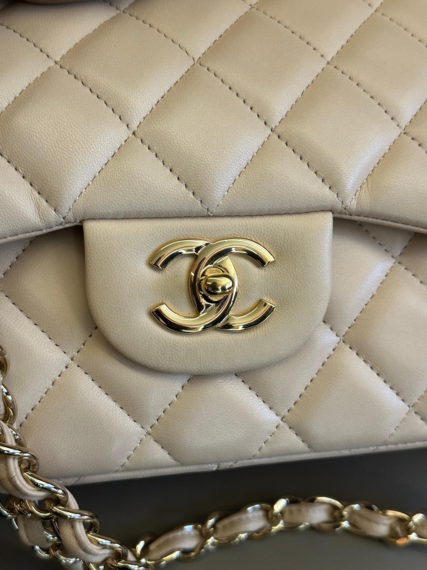 Chanel Double Flap Jumbo Nude