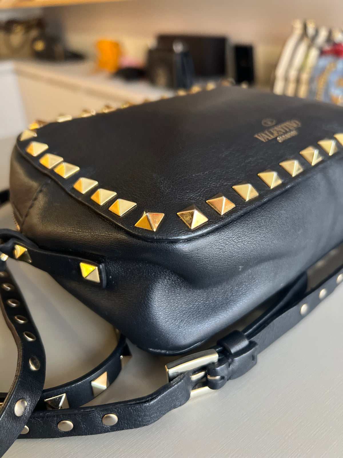 Valentino Garavani Rockstud Camera bag Preta