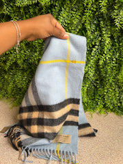 Cachecol Burberry Check Azul