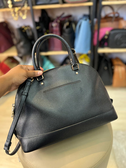 Coach Sierra Satchel em Couro Preto