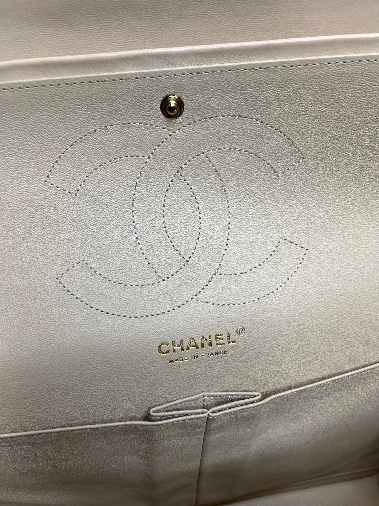 Chanel Double Flap Jumbo Nude