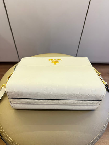 Prada Esplanade City Saffiano Off White