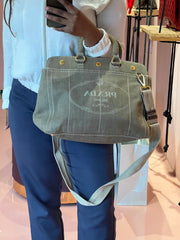 Prada Canvas Canapa Verde