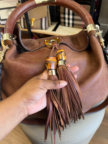 Gucci Indy Hobo Bag Marrom