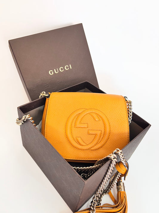 Gucci Soho Leather Laranja