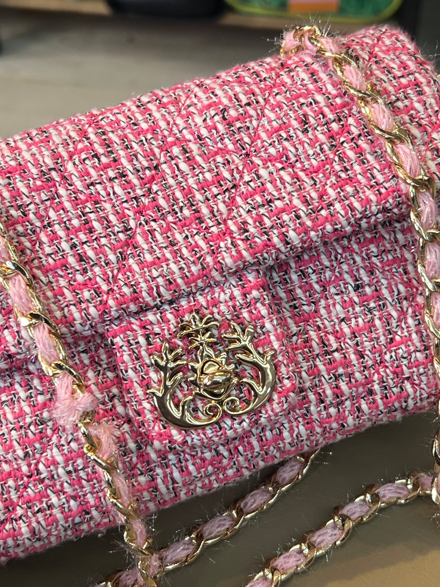 Isla Mini Tweed Rosa