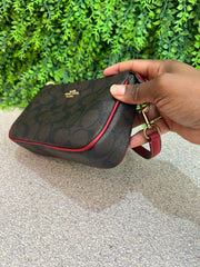 Coach Pochette Monograma com Vermelho