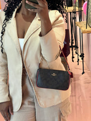 Coach Pochette Monograma com Vermelho