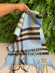 Cachecol Burberry Check Azul