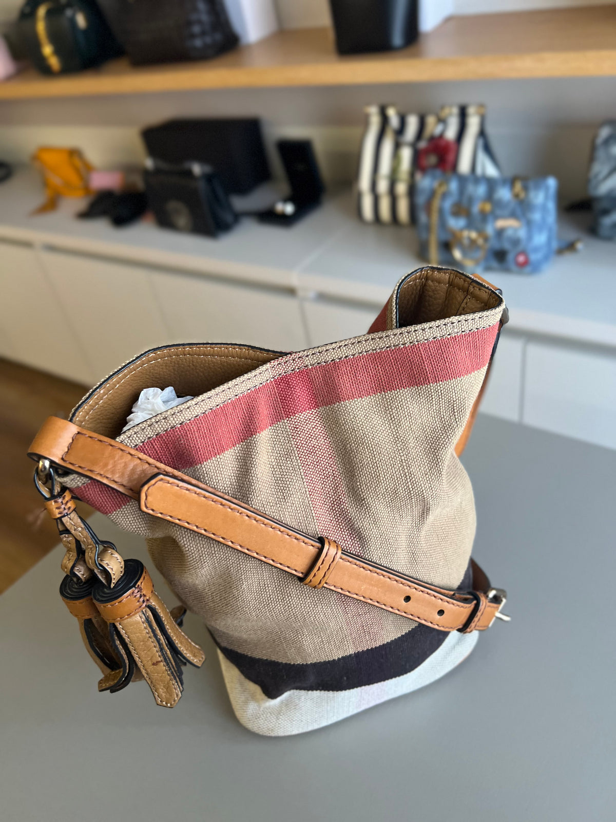 Burberry Mega Check Bucket