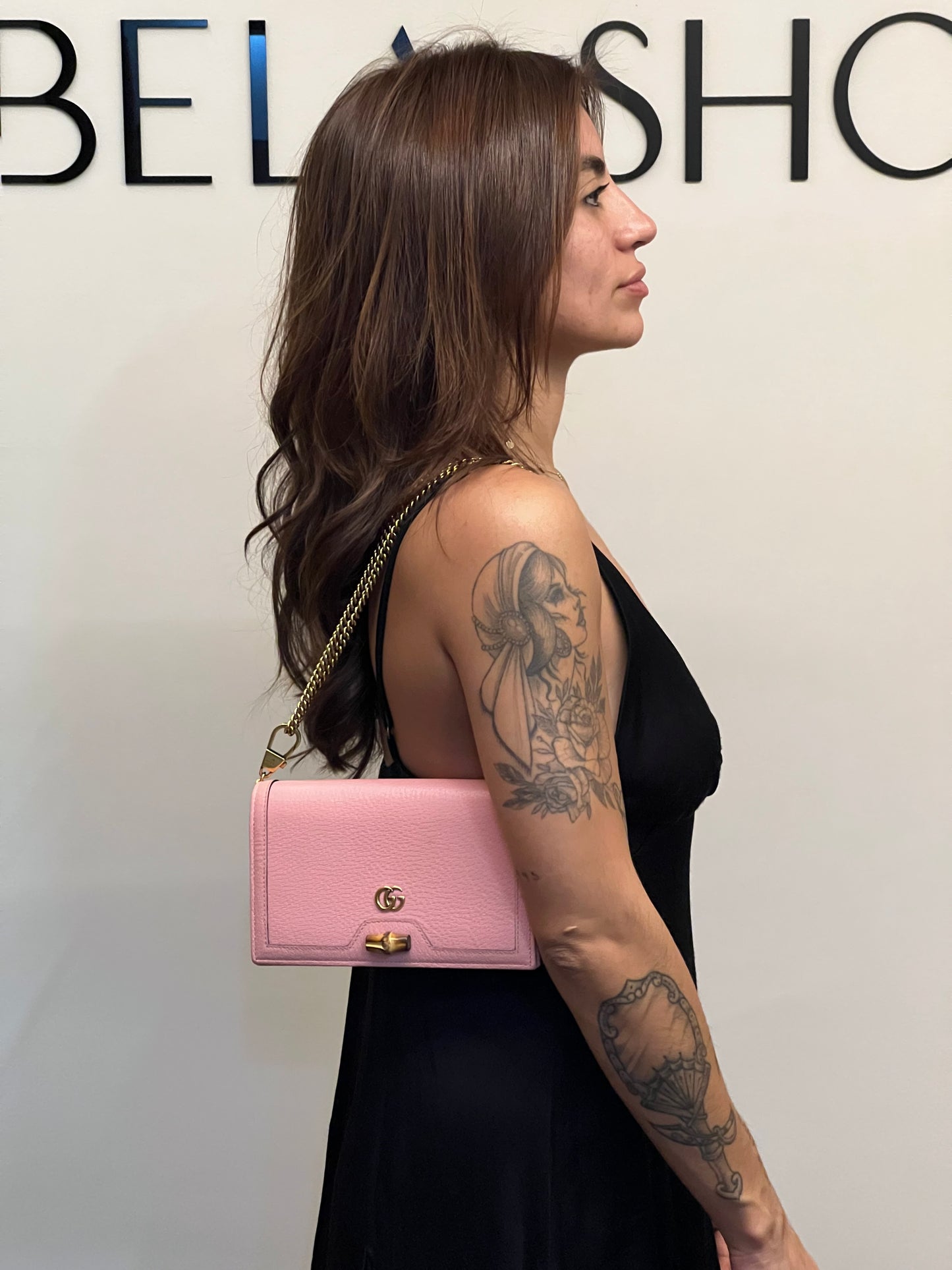 Gucci Diana Bamboo Shoulder bag Rosa