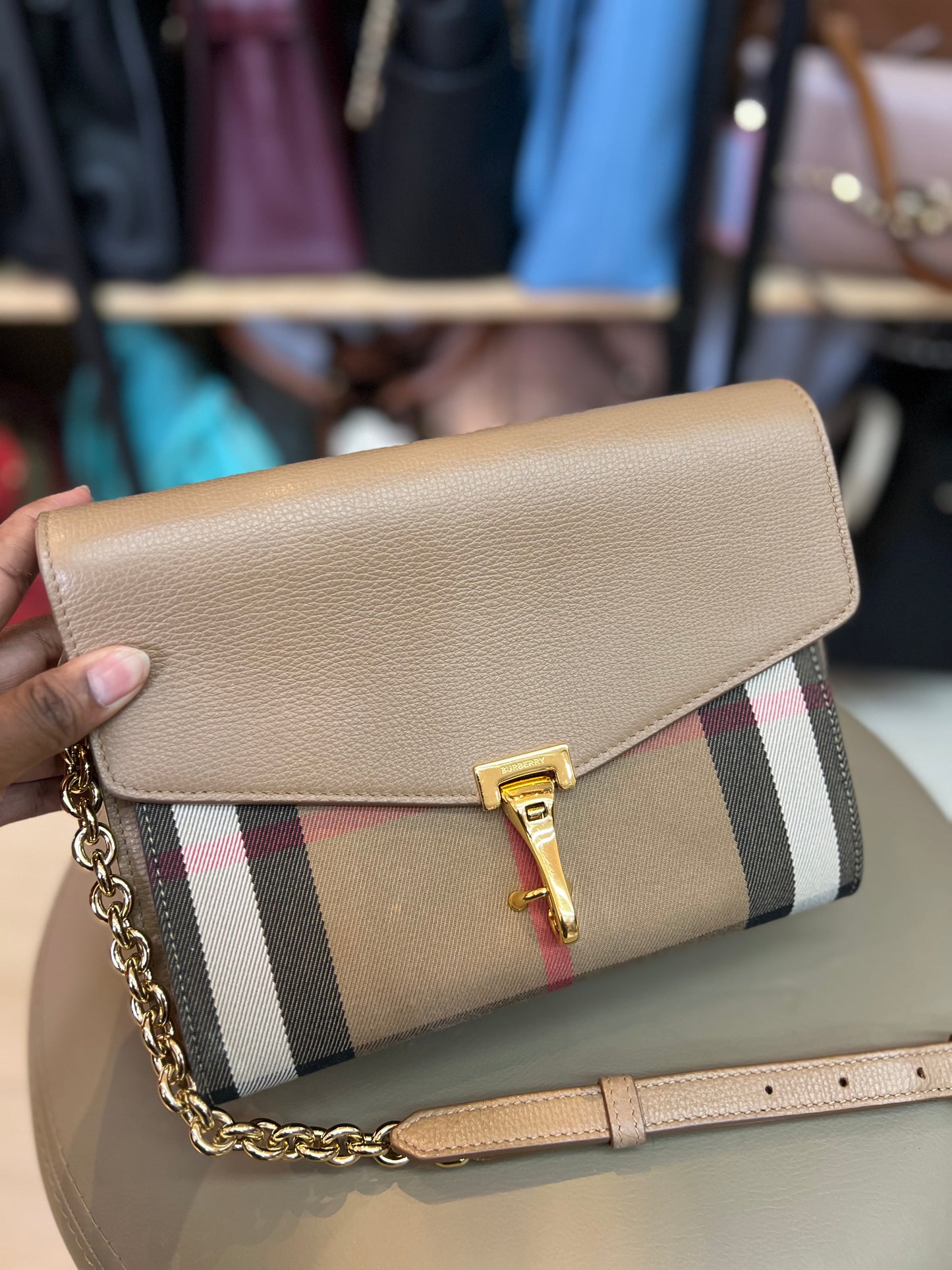 Burberry Macken Check Nude