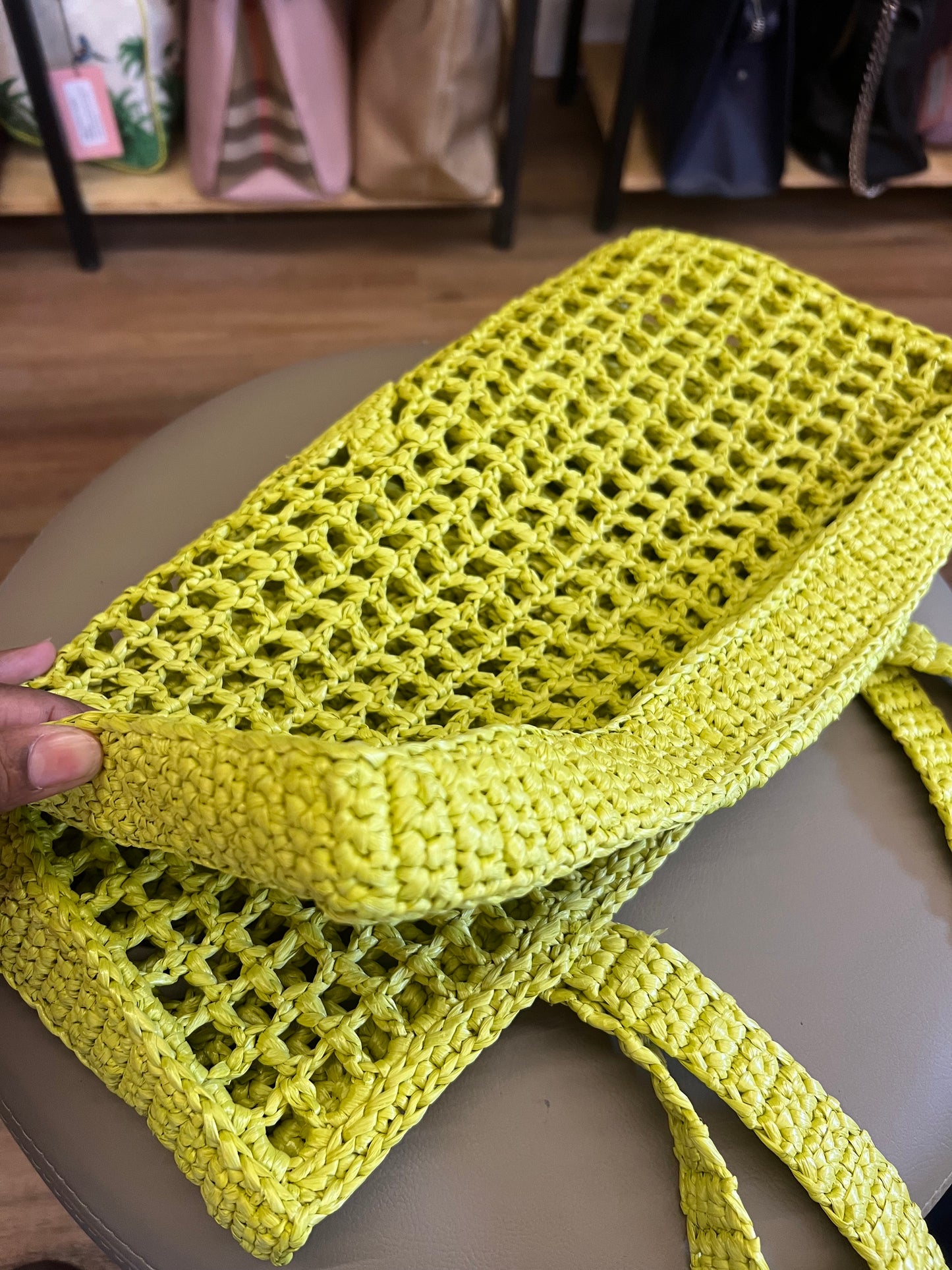 Prada Raffia Tote bag Verde