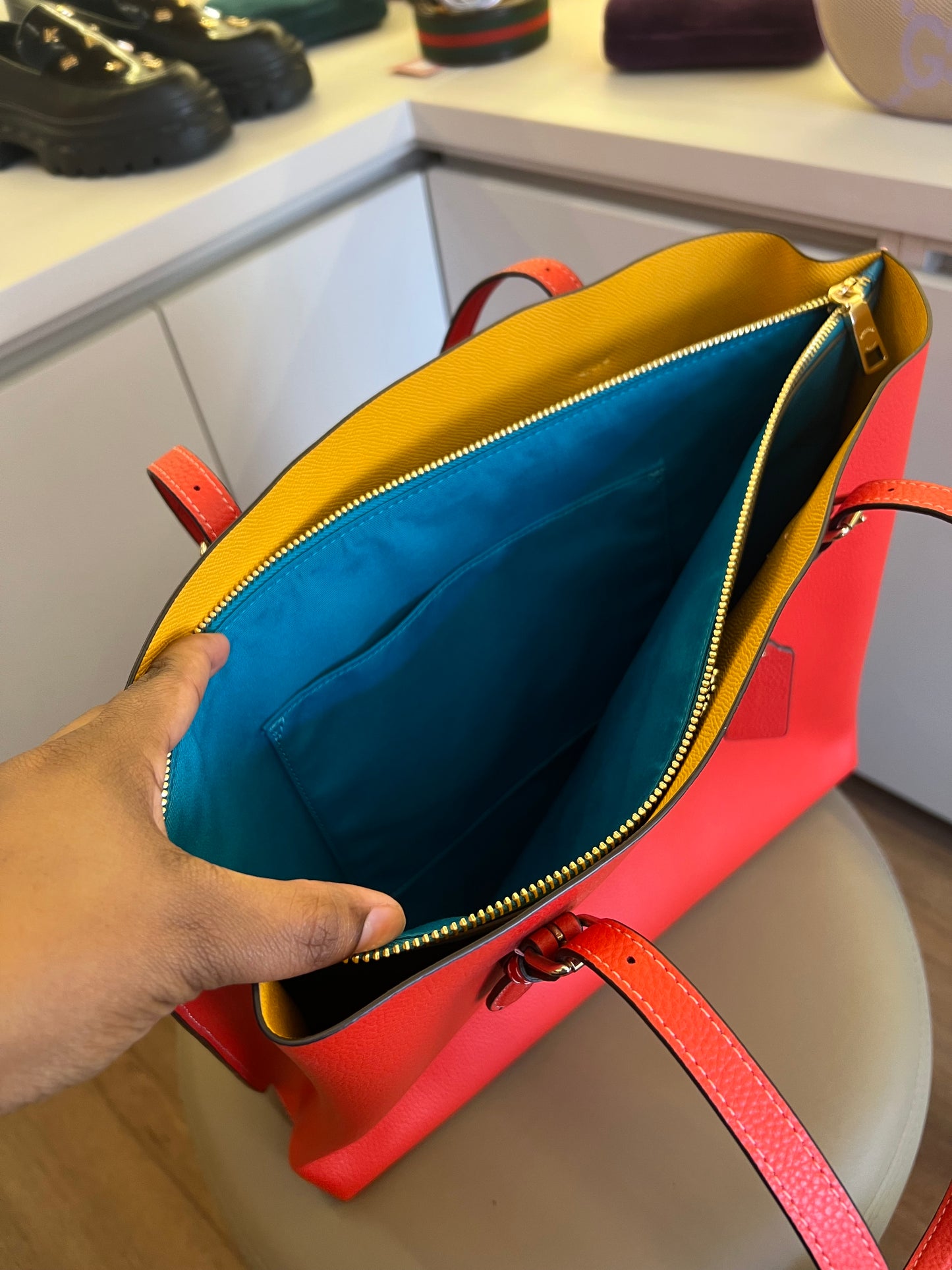 Coach Shopping Tote Vermelha