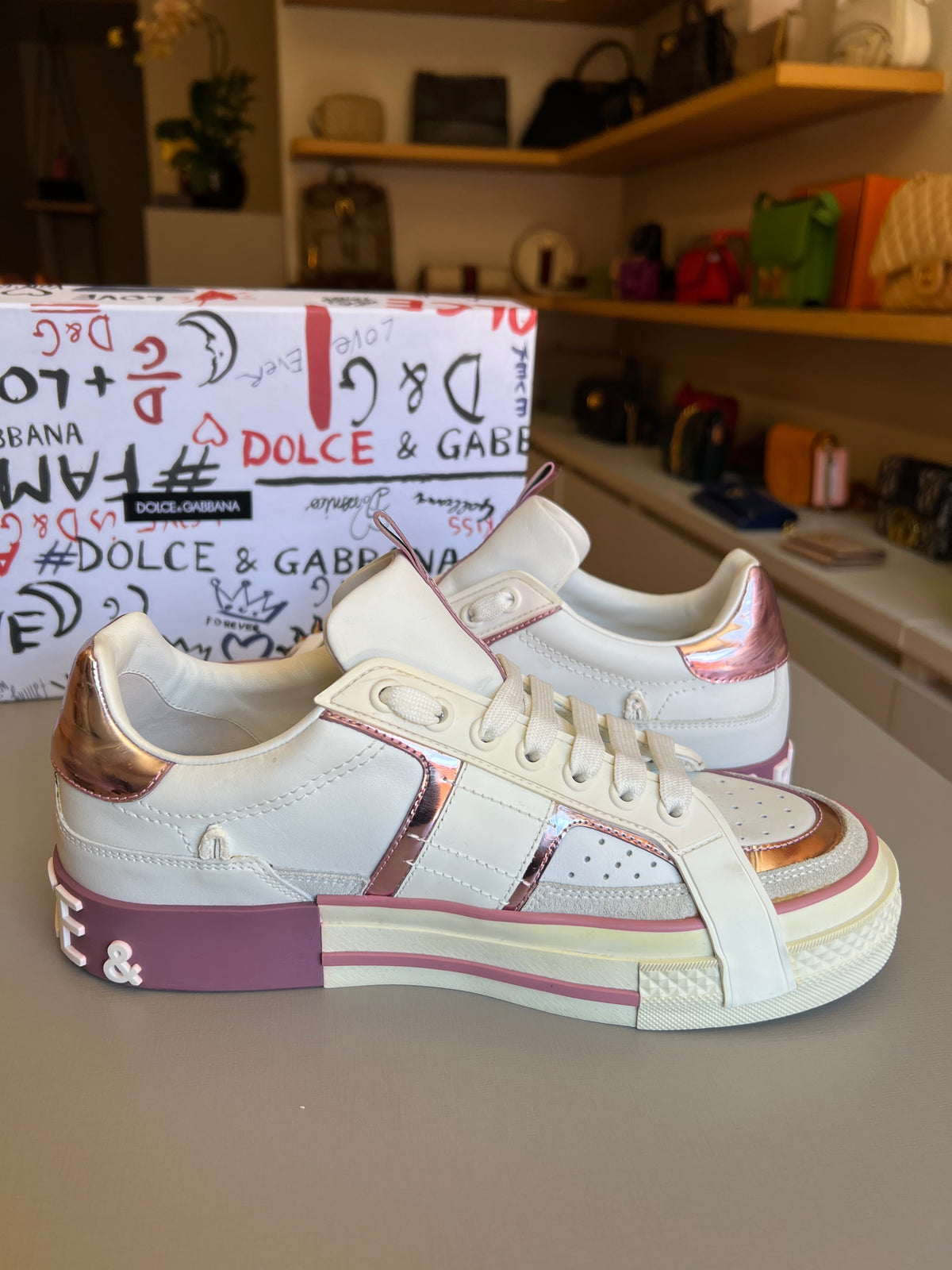 Tênis Dolce & Gabbana Logo Bicolor