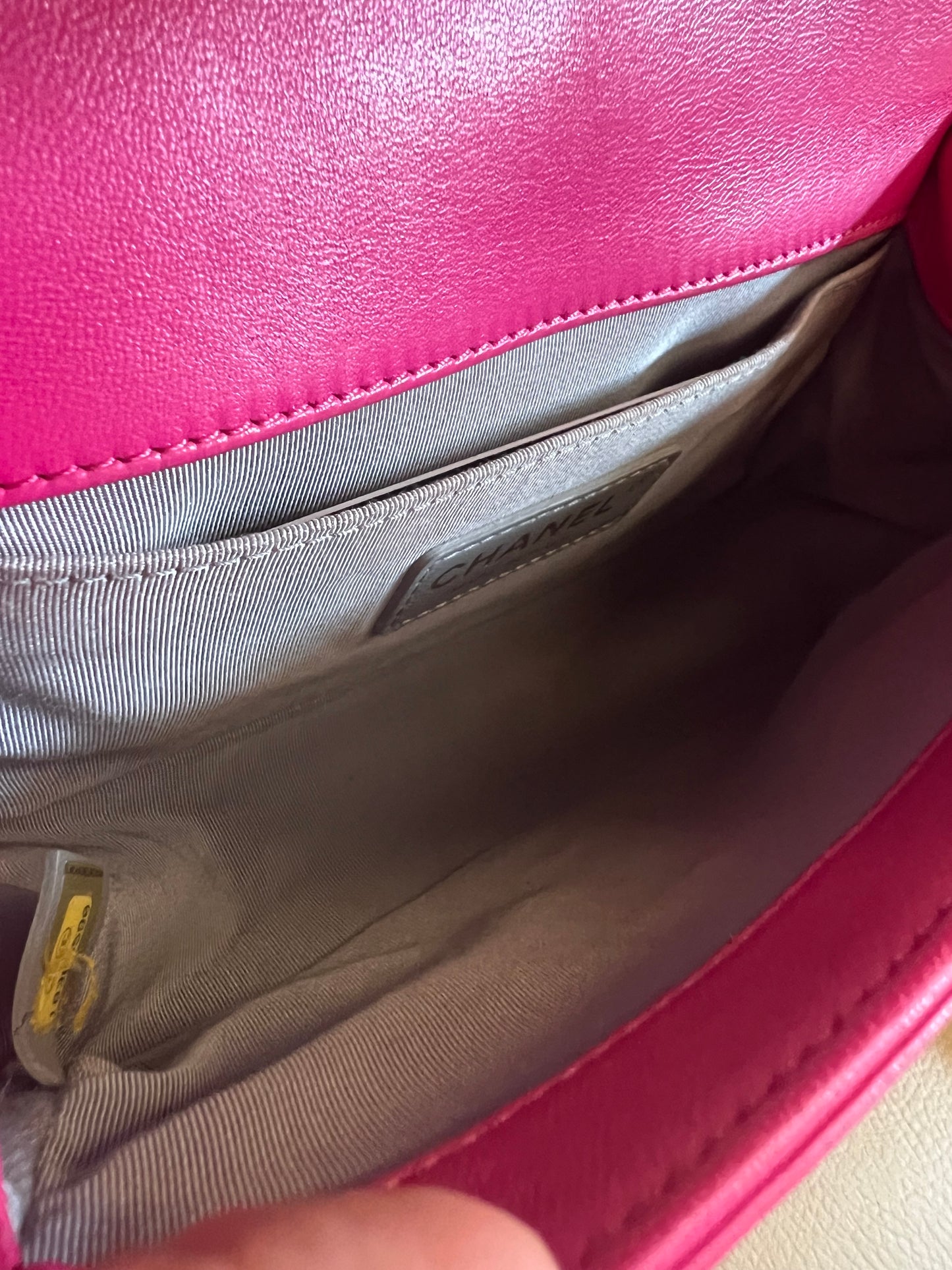 Chanel boy Velvet Small Pink