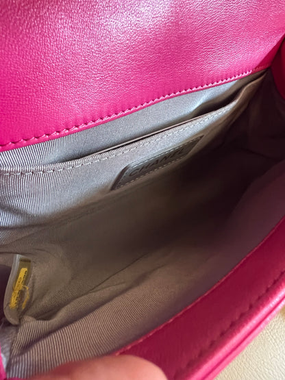 Chanel boy Velvet Small Pink