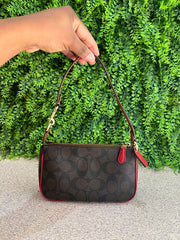 Coach Pochette Monograma com Vermelho