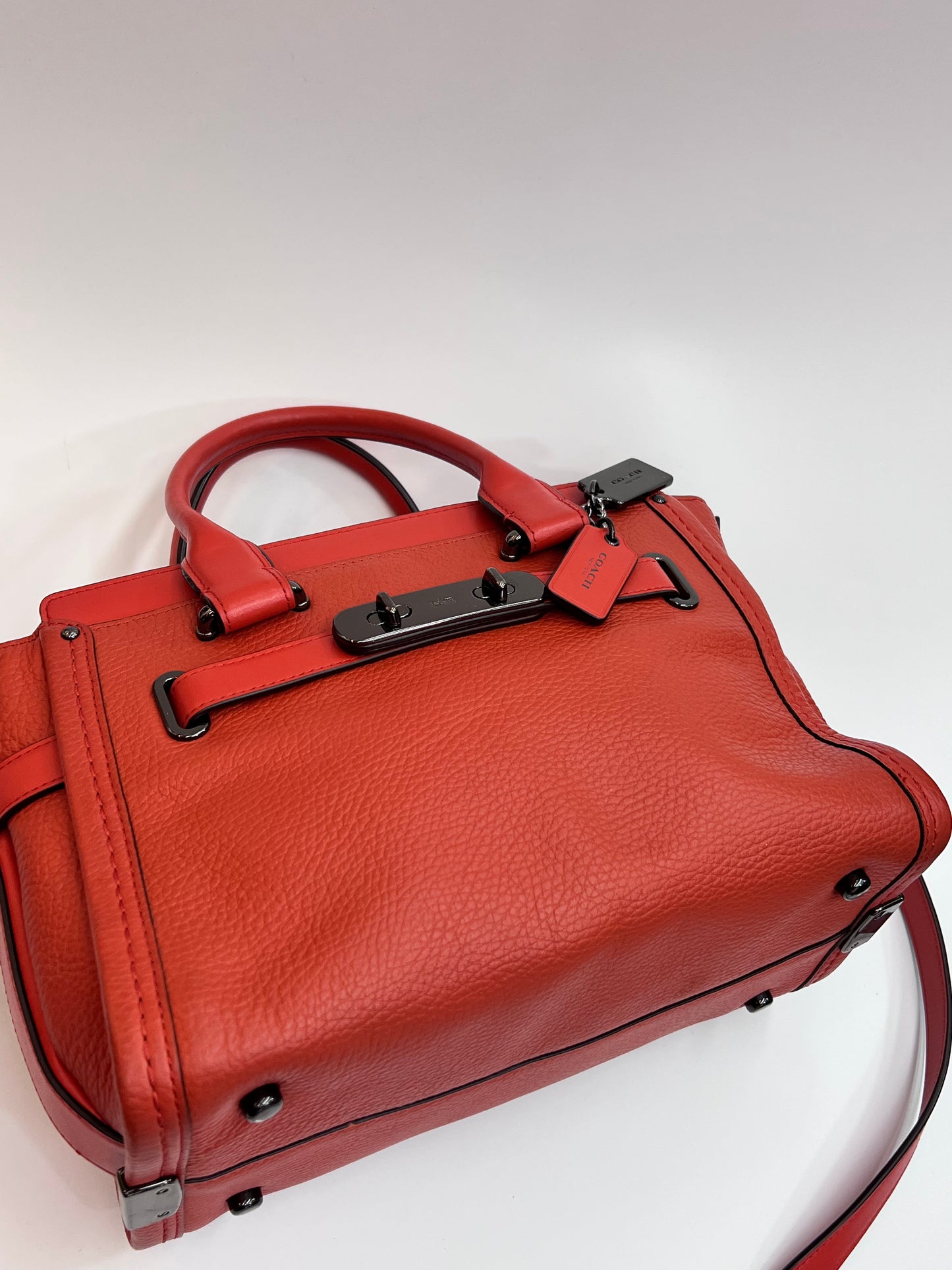 Coach Swagger Pebbled Laranja