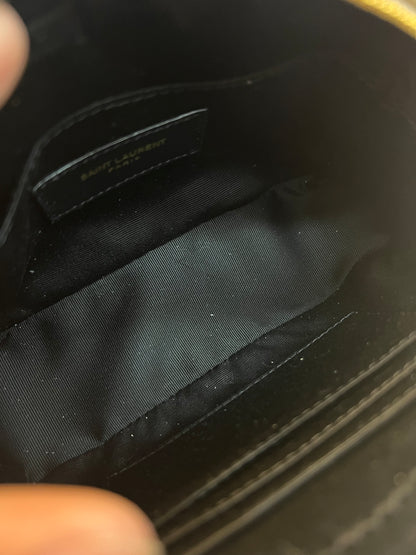 Saint Laurent Pochette Lou Leather Nude