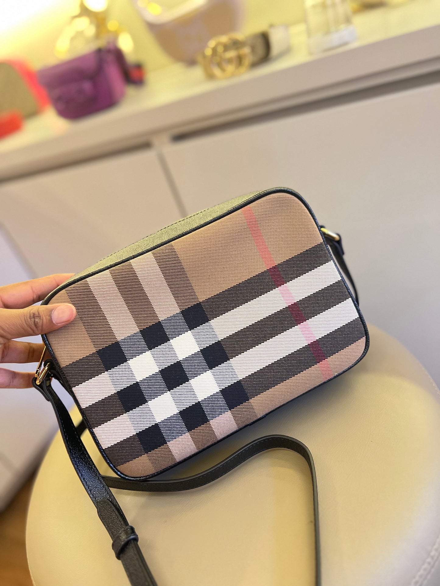 Burberry Camera Bag Heymarket Preta