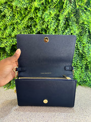 Tory Burch Emerson Chain Wallet Azul