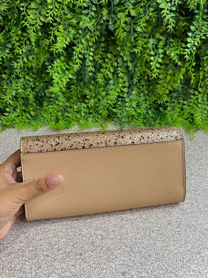 Carteira Coach Nude Glitter