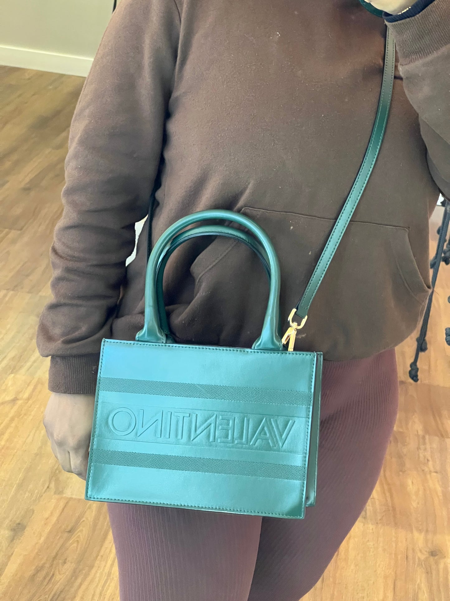 Mario Valentino Embossed Logo Tote Bag