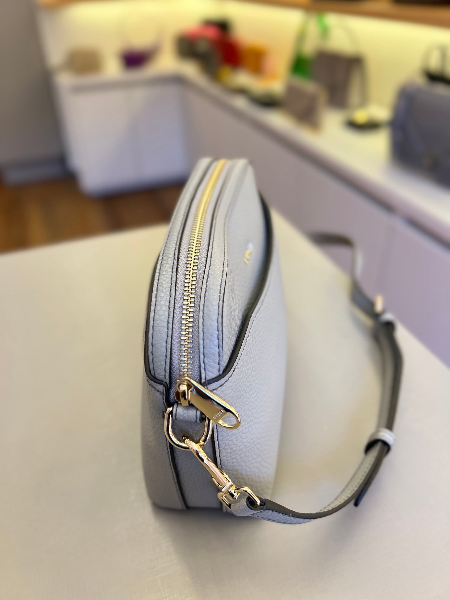 Furla Gea Mini Crossbody Cinza