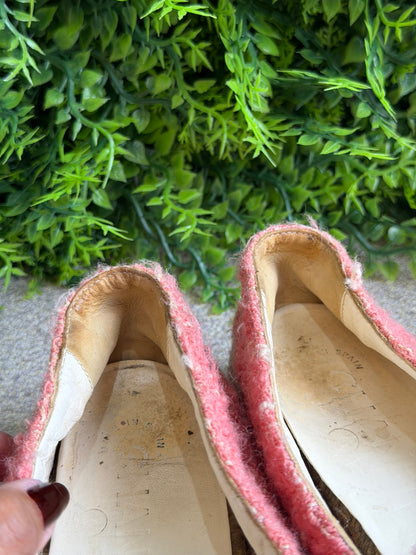 Espadrile Chanel Tweed Rosa