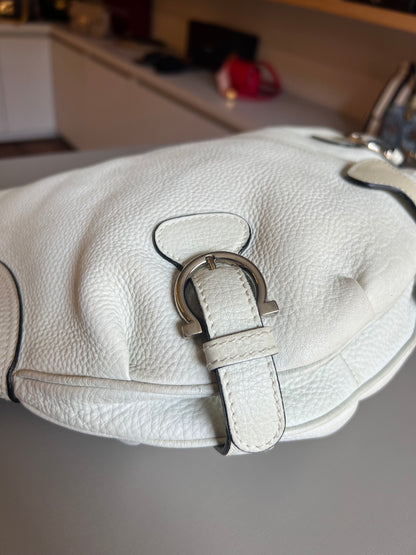 Salvatore Ferragamo Hobo Bag Off White