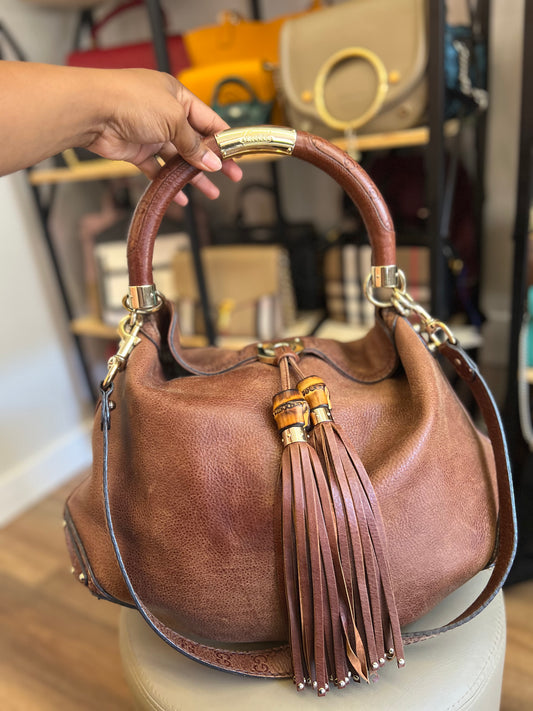 Gucci Indy Hobo Bag Marrom