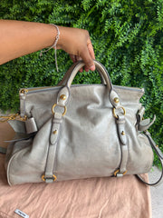 Miu Miu Vitello Lux Cinza