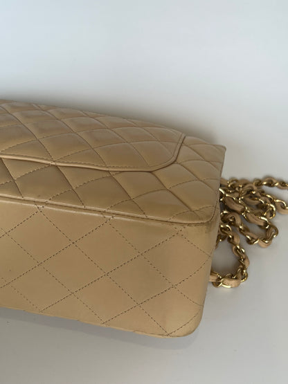 Chanel Double Flap Jumbo Nude