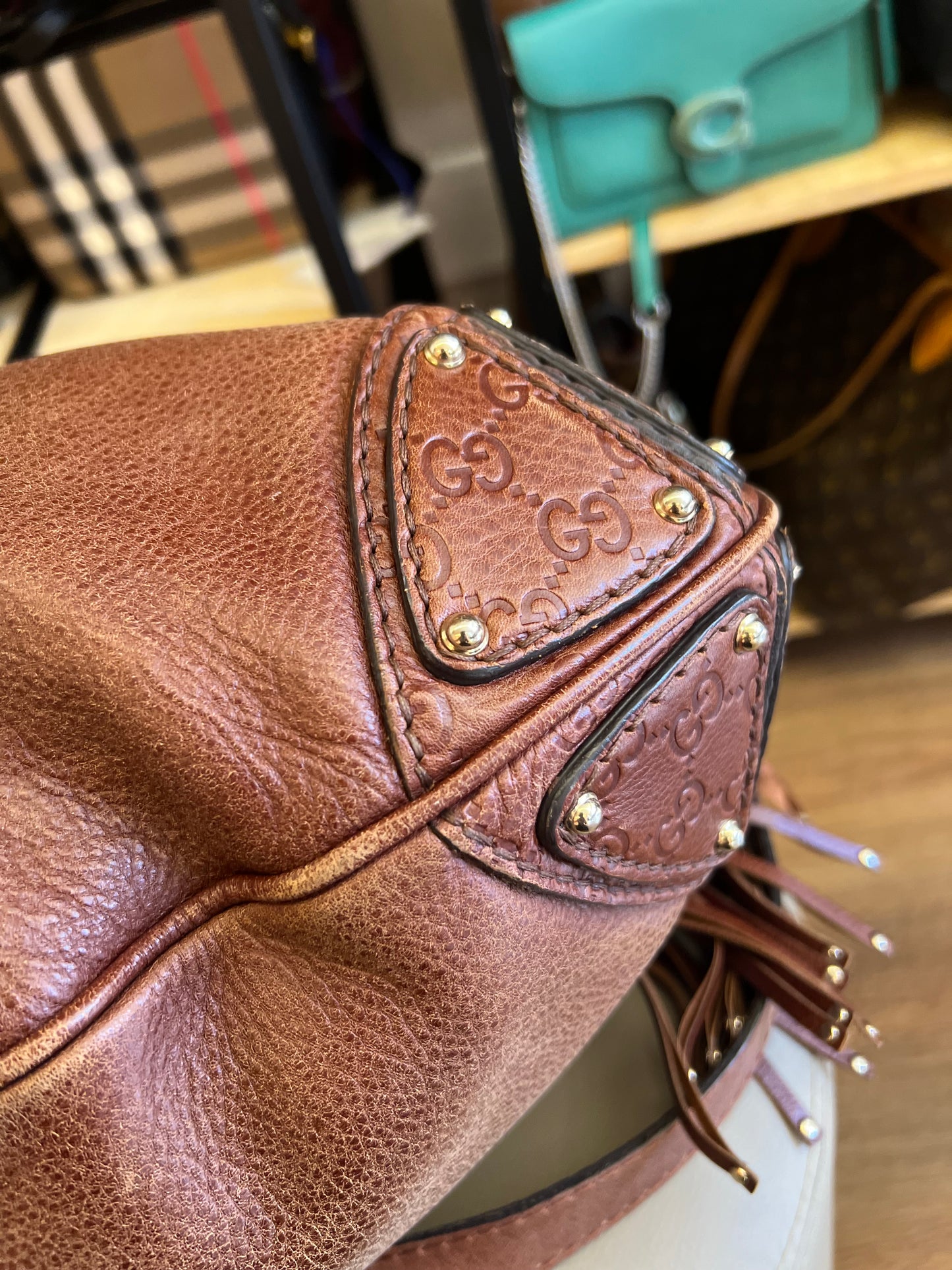 Gucci Indy Hobo Bag Marrom